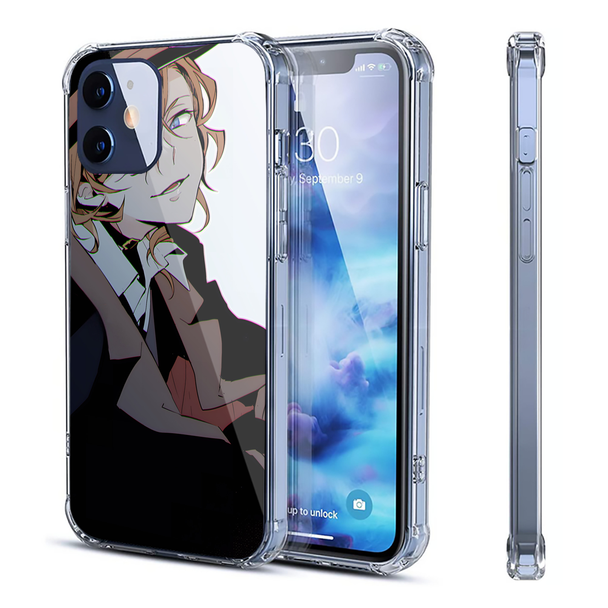 （画像用） 文豪ストレイドッグス Bungo Stray Dogs 【iPhone 12シリーズ対応】透明スマホケース（クリアソフトケース）